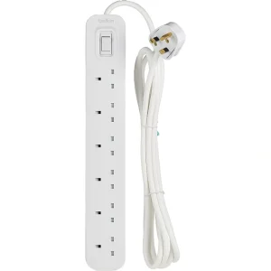 Belkin 6 Way / 6 Plug 3m Power Extension Strip With On/Off Switch For Televisions, Gaming Consoles