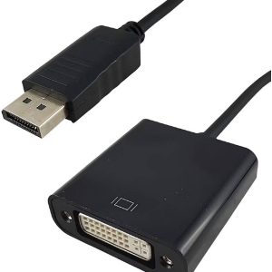 DisplayPort to DVI Adapter, Thunderbolt Port Compatible, Black  DP to DVI