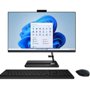 LENOVO IDEACENTRE AIO 3 24IAP7 -F0GH00VYAX | Intel 12th Gen i5 12450H, 8GB RAM, 512GB SSD, 23.8"FHD Touch Screen, 2GB NVIDIA MX550, Win11 Home, Black, Wireless KeyBoard & Mouse
